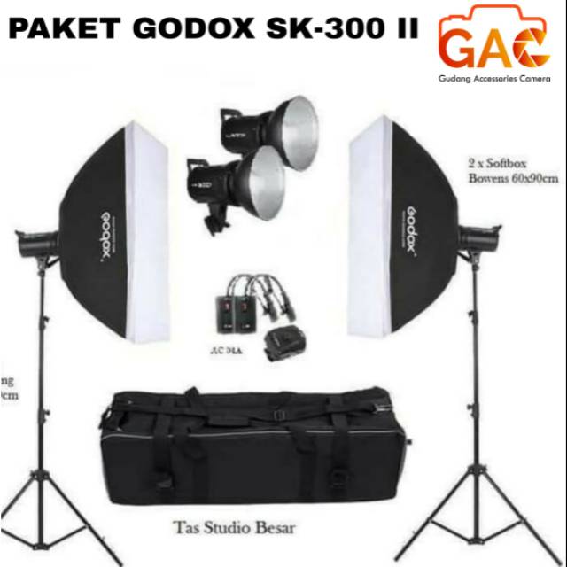 Paket lampu studio GODOX SK-300II SK300II