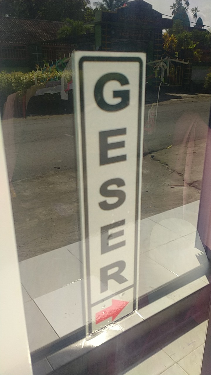 Sticker Geser Pintu Stiker Geser Kanan Kiri Pintu Sliding Luar Dalam