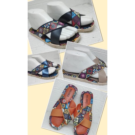 SANDAL IMPORT BALANCE SILANG BATIK 37-40 harga murah meriah