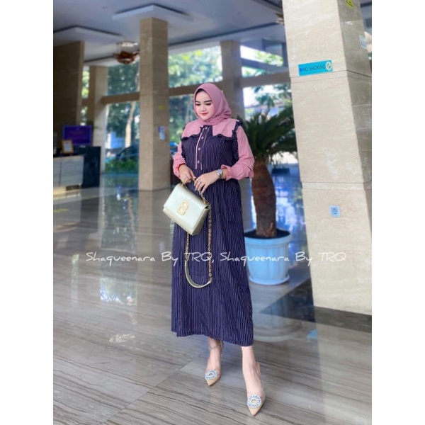 READY MIDI DRESS SALUR MIX // shqueenara by trq