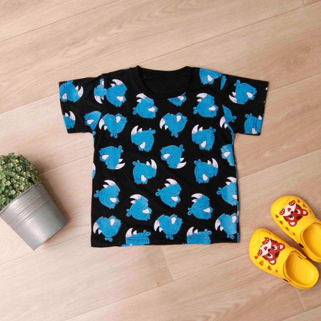 Jikialiang - KAOS ANAK LAKI LAKI &amp; PEREMPUAN USIA 1-8 TAHUN GAMBAR BADAK