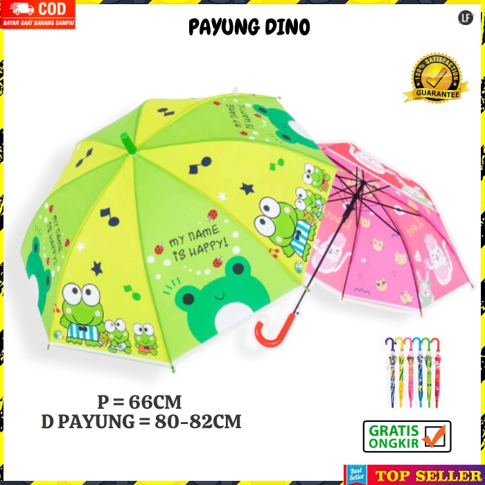 PAYUNG ANAK PEREMPUAN KOREA UMBRELLA KARAKTER KARTUN JERAPAH KIDS LAKI LAKI MOTIF UNIK IMPORT B23