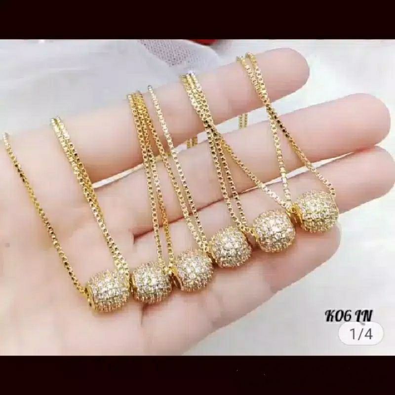 Fourfashion kalung liontin bola D10r - perhiasan XUPING ko6 LN