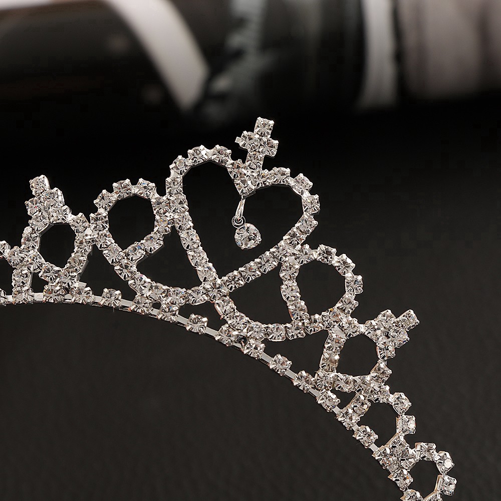 Women Bridal Crystal Crown,Kids Princess Headband,Children Prom Twinkle Rhinestone Glitter Hair Band