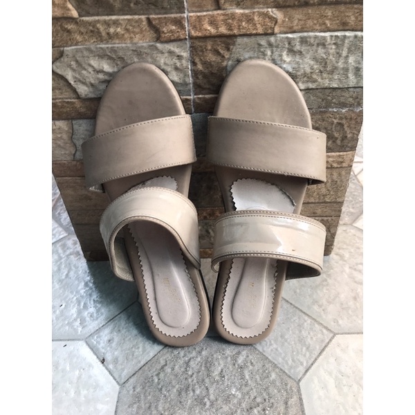 Sandal sendal brand dumbumshoes everly glossy bigsize jumbo preloved second