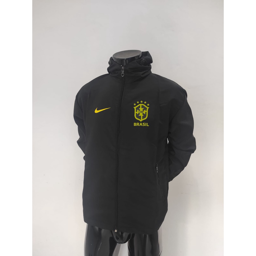 JAKET PARASUT BRAZIL ANTHEM BLACK