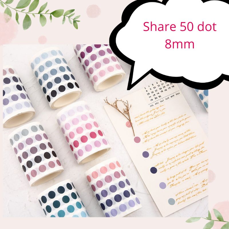 

Stiker Dot 8mm share 50 dot deco bujo diary paper sticker jurnal diary