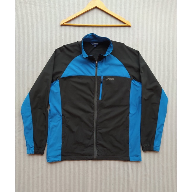 JAKET TRACK OLAH RAGA SPORT TRAINING ASICS BIRU XL - SECOND