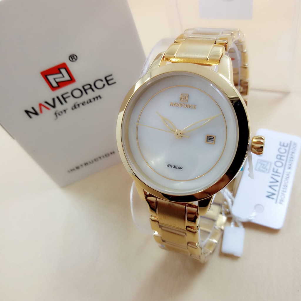 JAM TANGAN WANITA/CEWEK NAVIFORCE 5008 ANTI AIR