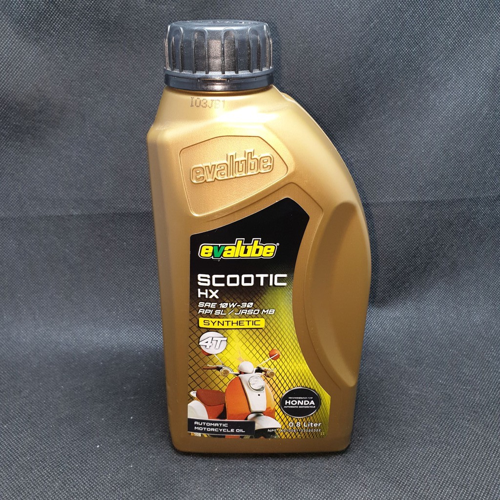 Oli EVALUBE SCOOTIC HX 10W-30 800ml / 0.8L Oli motor MATIC evalube