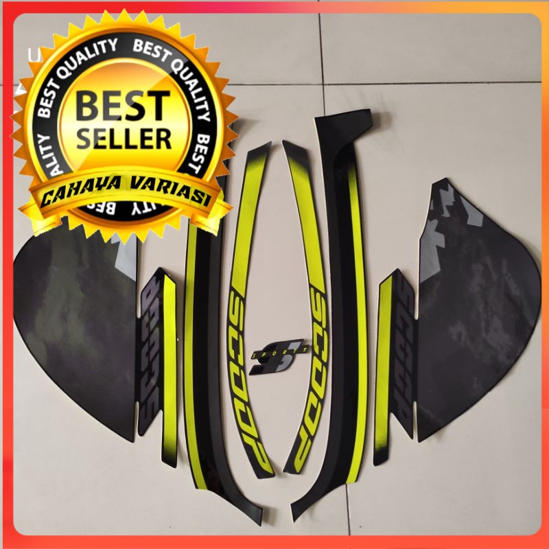 stiker striping motor honda scoopy 2021 hitam lis stabilo list body standar