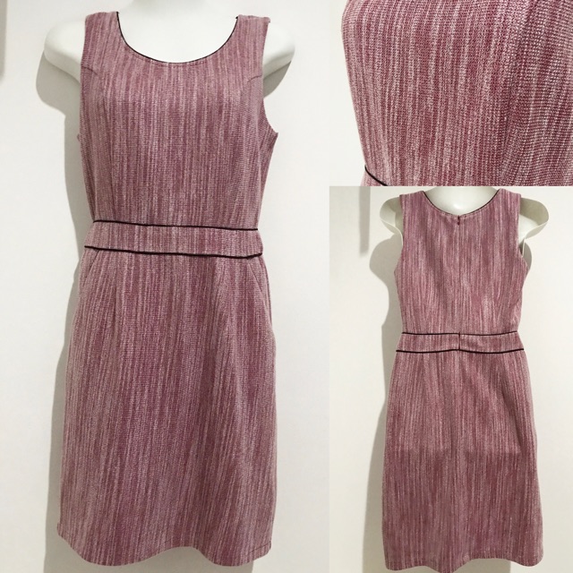 Pink tweed pocket dress