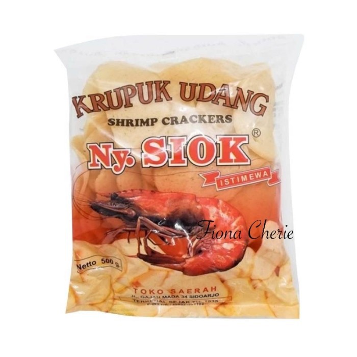 Ny.SIOK Kerupuk Udang Oval 500gr Ny. Siok Krupuk Udang Nyonya Siok Bulat