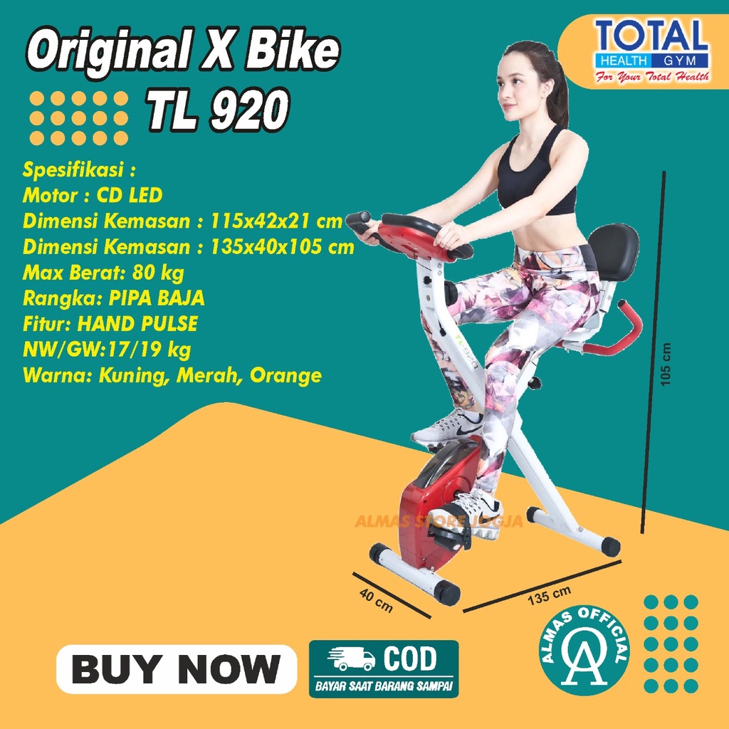 Jual Treadmill Sepeda Statis Terbaik Alat Olahraga Fitness Sepeda Fitnes Gym Statis Pengecil Rumah P