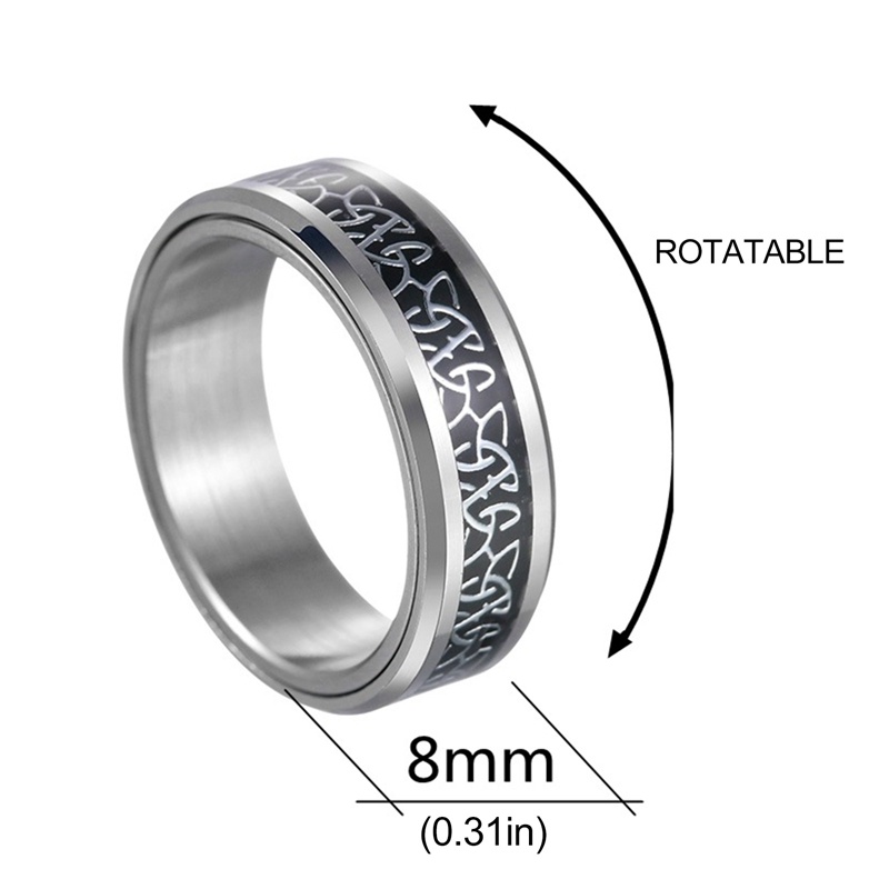 Cincin Dekompresi Universal 2022 Celtic Bentuk Segitiga Bahan Titanium Steel Untuk Pria Dan Wanita