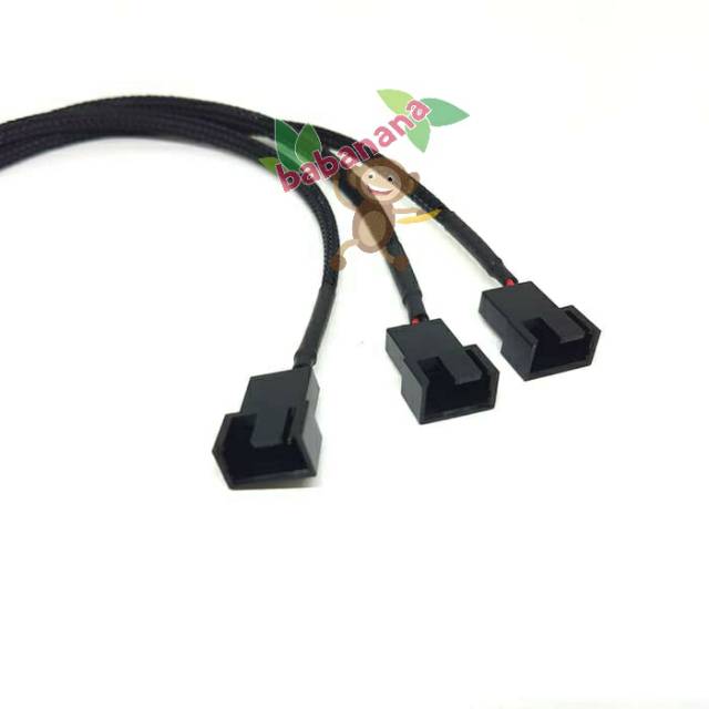 Kabel Konverter 1xMolex Female to 3x 4 Pin Female Fan Cable Converter