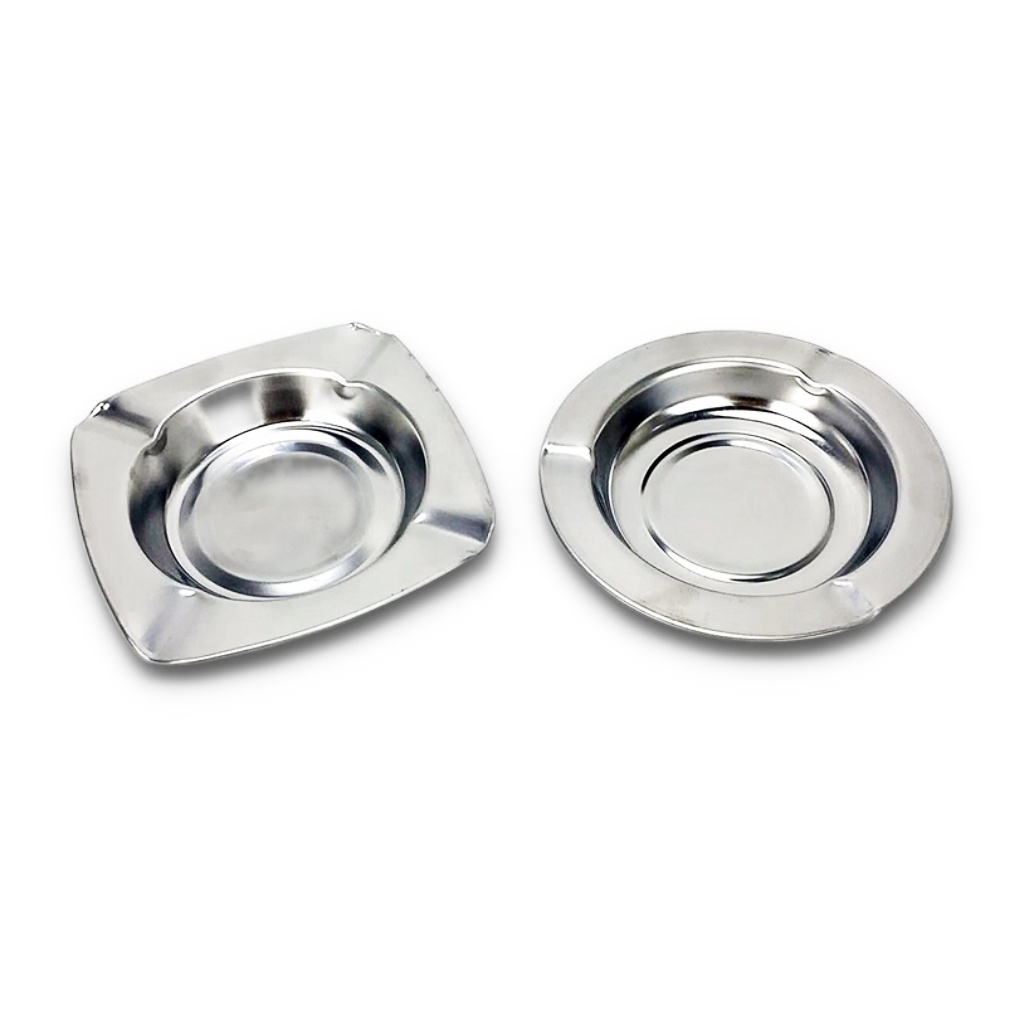 Asbak Stainless Bulat Kotak Tebal Asbak Stainless Steel Cafe Murah