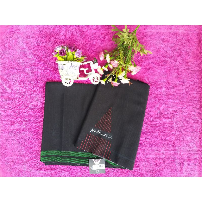 Sarung Motif Palestina Rabbani Retina GREEP 3 HITAM DAN NAVY