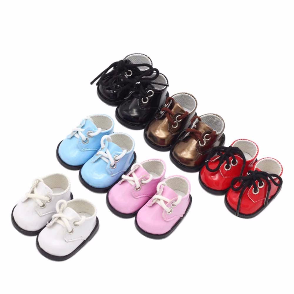 LANFY Cute Mini Doll Shoes Childrens Gift Doll Boots PU Shoes for BJD Doll Christmas Gift DIY Toys Handmade Doll Accessories for EXO Russian 5.5*2.8cm Fashion Sequin Shoes/Multicolor