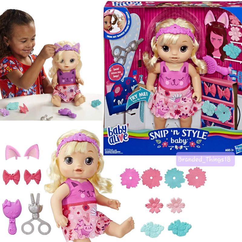 Boneka Baby Alive Hair Trim Fashion Doll BabyAlive Boneka Bayi Original Asli Hasbro