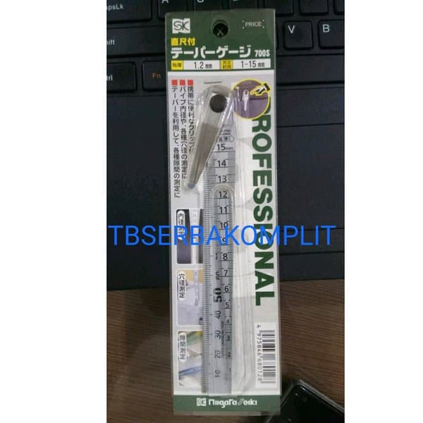 

Bore Taper Gauge With Ruler SK Japan TPG-700S Shinwa Japan Asli Tapper