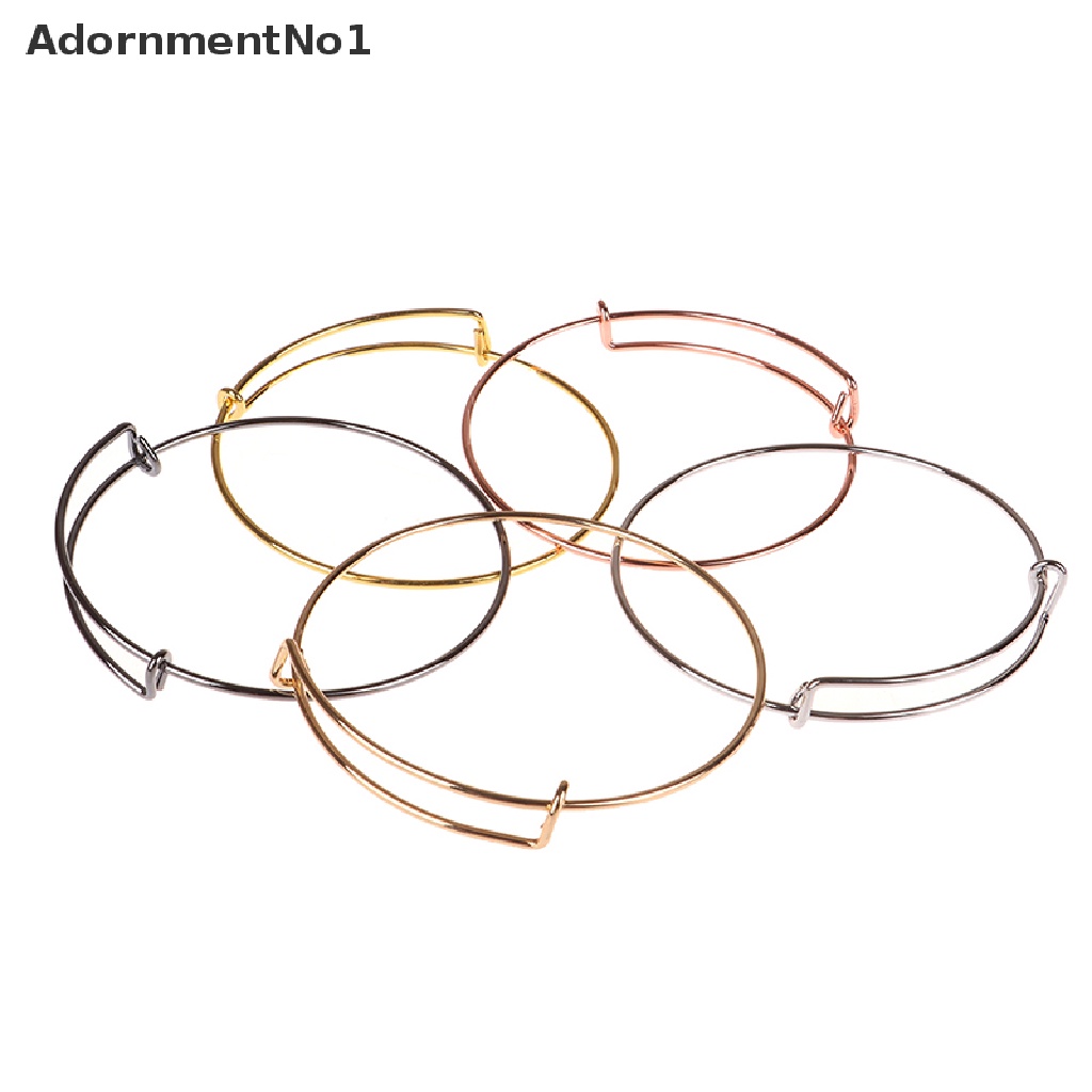 (AdornmentNo1) 10pcs / set Gelang Bangle Kawat Expandable 65mm Untuk Wanita