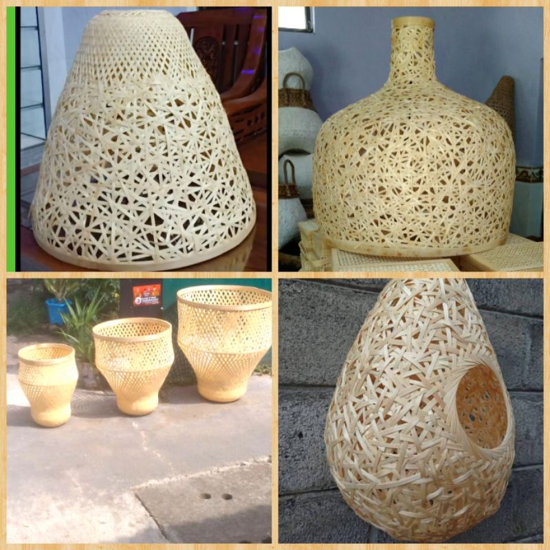 LAMPU GANTUNG DEKORASI CAFE BAMBU BESAR GERAISURYA