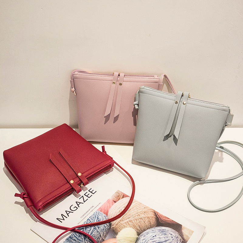 Tas Selempang Mini Wanita Fashion Korean Style Tas Bahu Cewek Import Sling Bag PU Satu7an T64