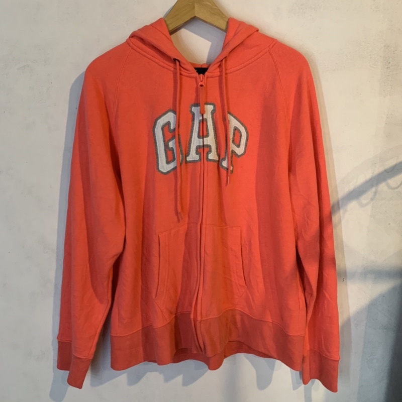 HODDIE GAP ZIPPER PINK BORDIR OR*IGINAL SECOND