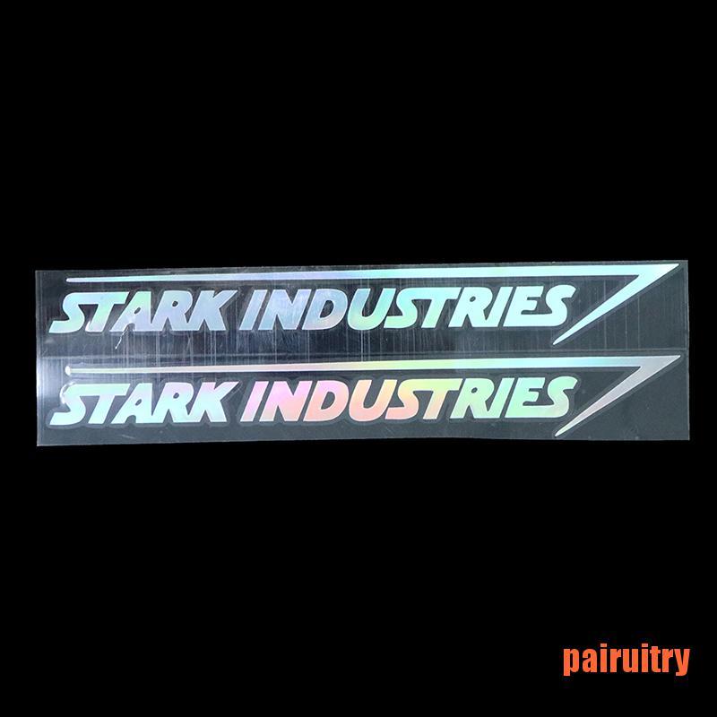 1 Pasang Stiker Laser Stark Industries Untuk Mobil Motor