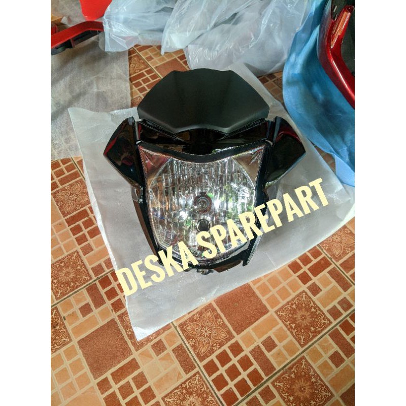 Batok kepala dan lampu depan reflektor Megapro, new Megapro banteng