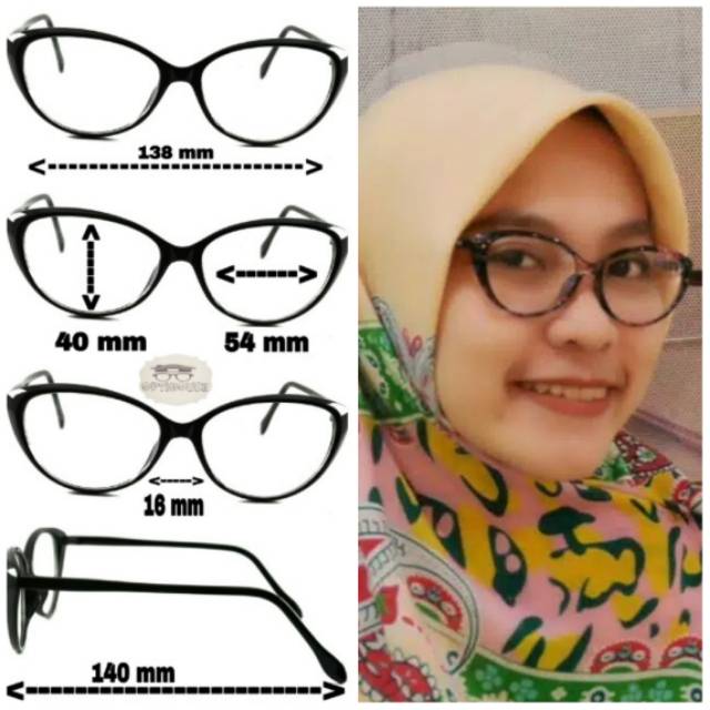 Kacamata Wanita model cat eye Catty duo oph 605