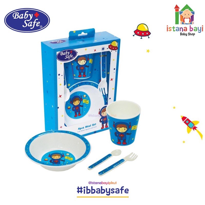 Baby Safe Meal set  4 Pcs /Feeding set /SET Perlengkapan malam anak