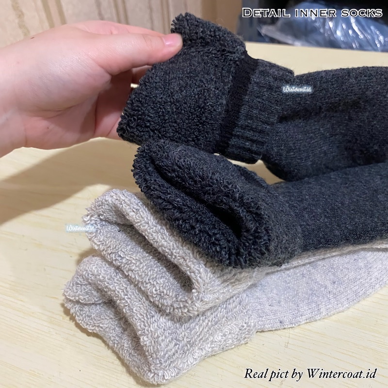 Kaos Kaki Wool Bulu Domba Import tebal hangat winter thermal socks musim dingin PRIA WANITA gunung