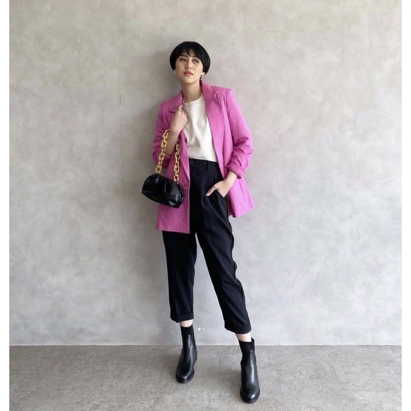 oversized blazer hot pink by Trick n tricky