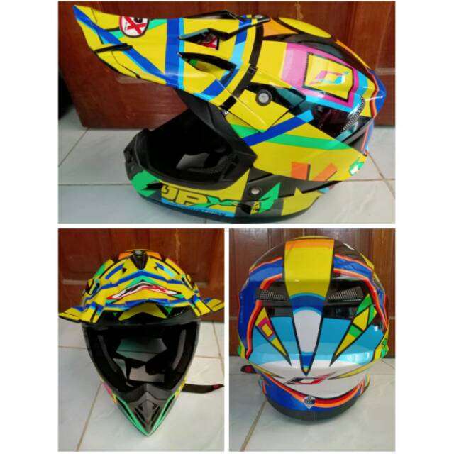 Helm Cross JPX FOX-1 X-4 Soleluna Yellow