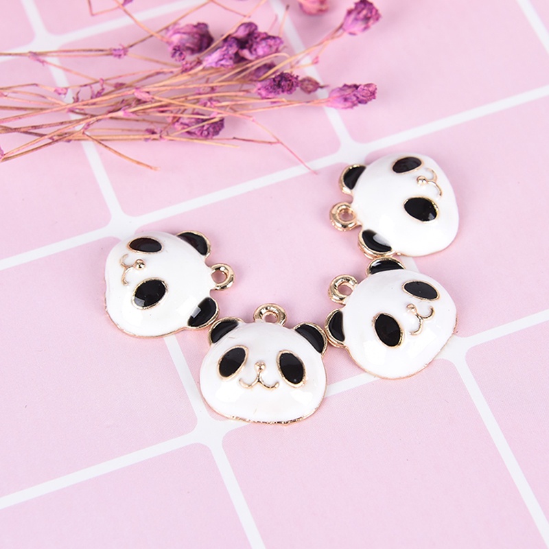 10pcs / set Liontin Bentuk Panda Bahan Alloy