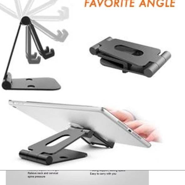 FOLDING BRACKET Handphone and Tablet 270 Degree Stand Lipat Adjust the Angle As You Like