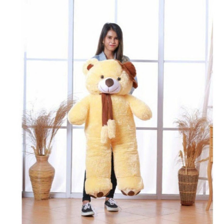 boneka teddy bear syal telapak topi JUMBO