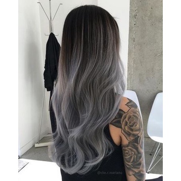 COLOR ME ASHY GRAY hair color cream ABU coloring cat pewarna ramb