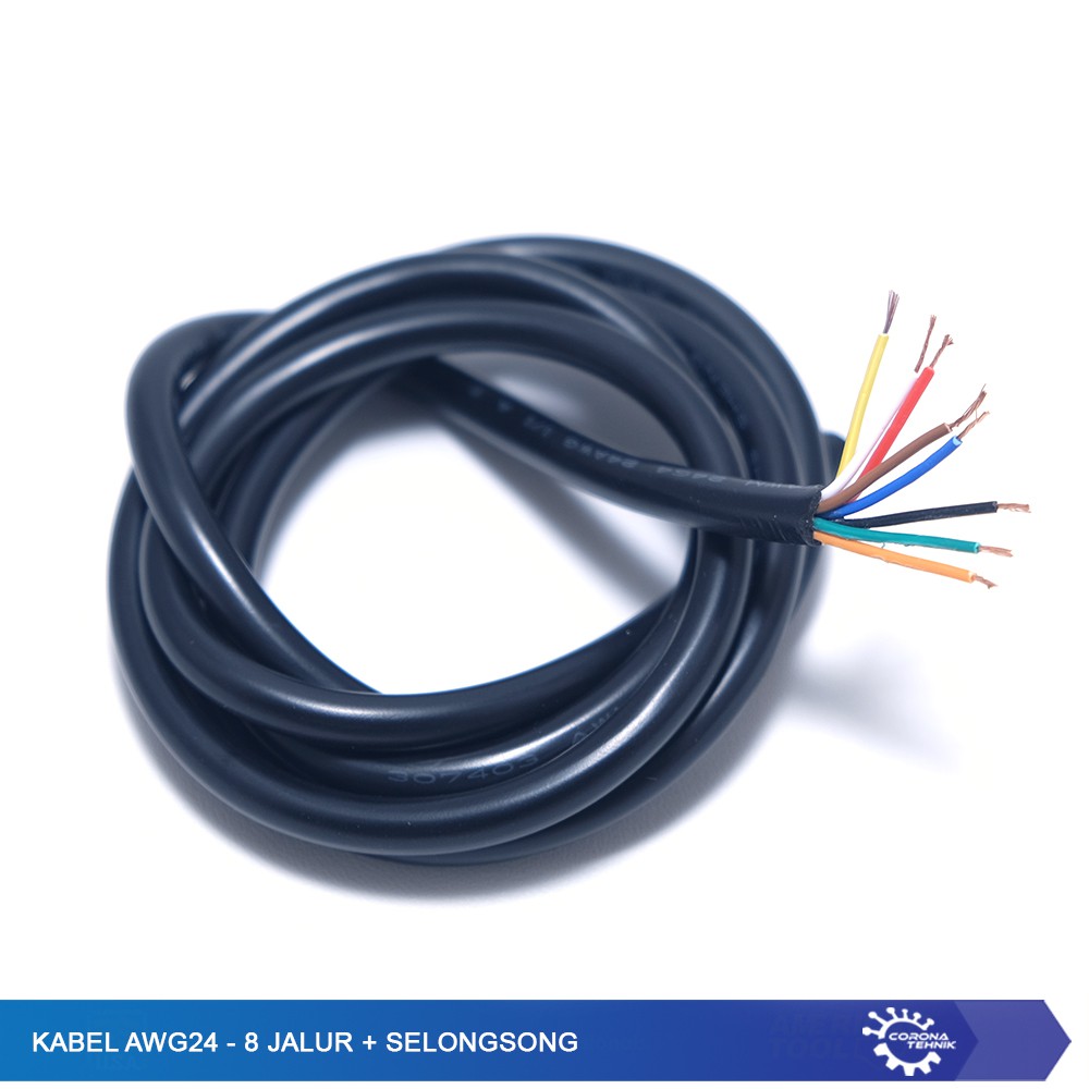 Kabel AWG 24 - 8 Jalur + Selongsong @ 1 Meter