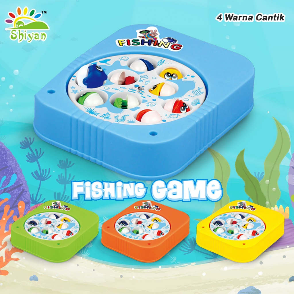 [Shiyan] mini fishing toy game mainan anak mancing ikan dilengkapi musik anak toddler fishing toy game education