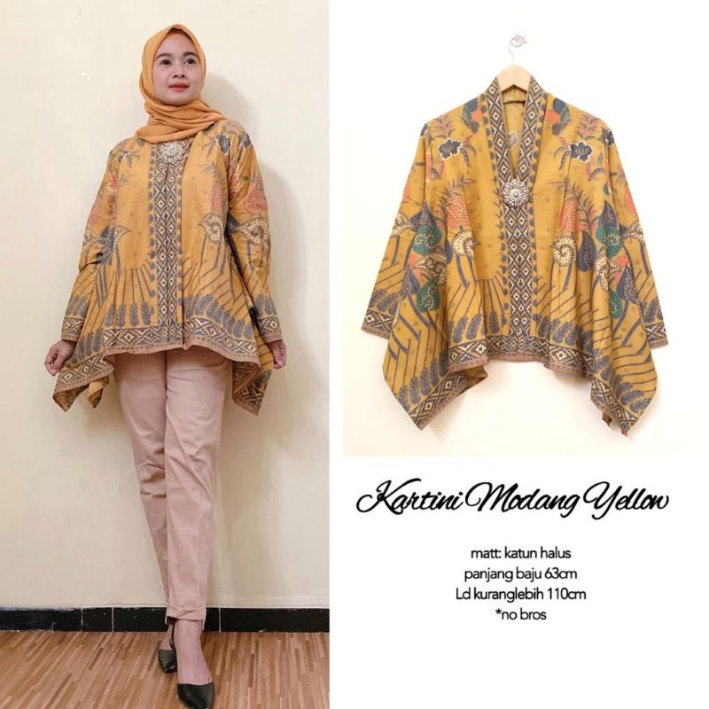 Blouse Batik Kartini Yellow-Gold Series