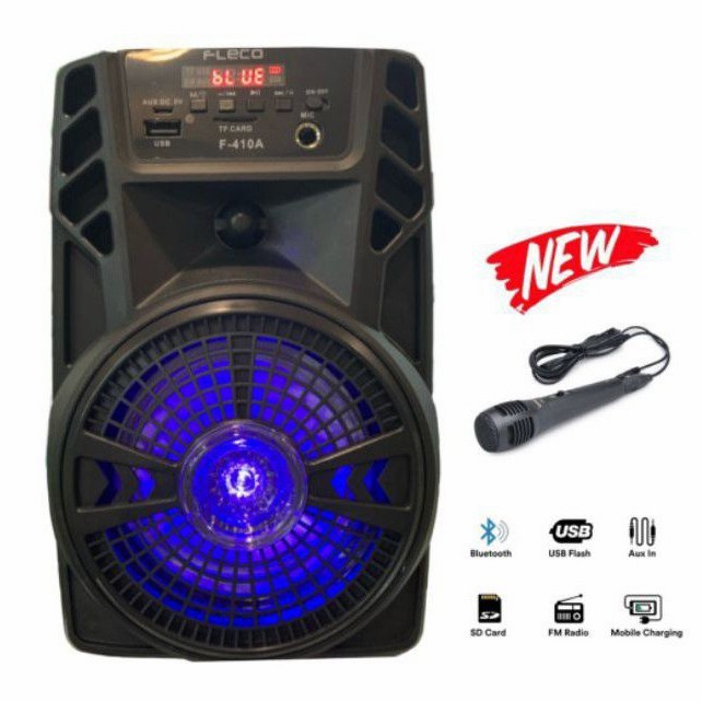 SPEAKER BLUETOOTH FLECO F-410 / XTM 8118 PLUS MIC - SALON AKTIF - SPEAKER KARAOKE//Salon Aktif Porta