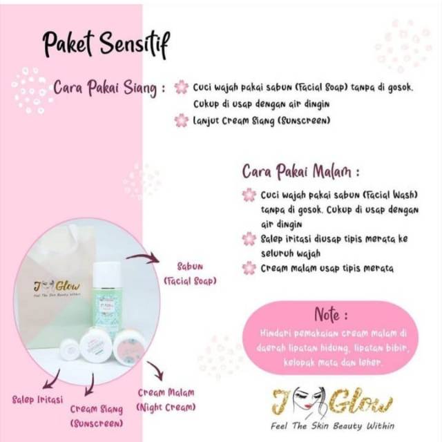 JGLOW skincare paket sensitif acne