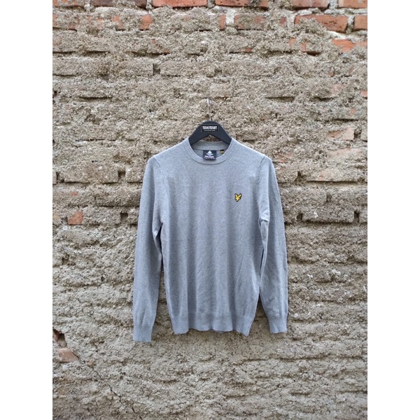 Lyle and scott cotton merino jumper grey 30 pcs