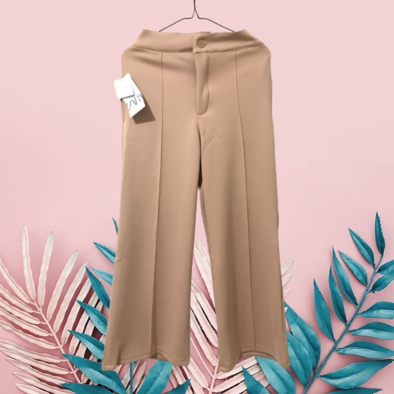 [READY STOCK] CELANA KULOT HIGHWAIST SCUBA PREMIUM BY Z *ARA / Celana Culot Zipper Jumbo Pants Scuba