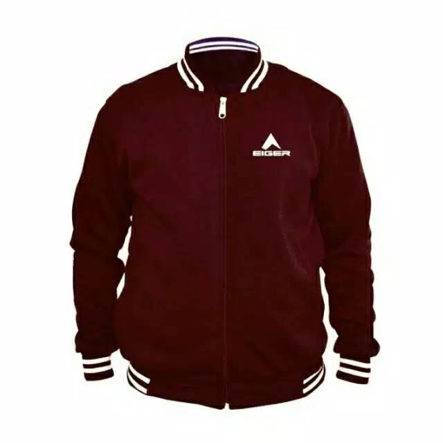 JAKET BASEBALL VARSITY MAROON BESTSELLER PRIAWANITA