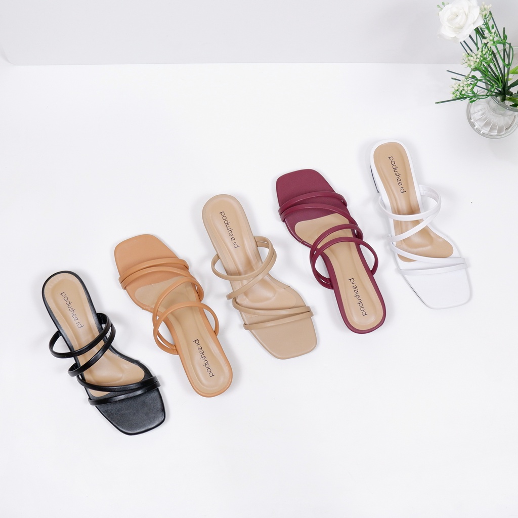 Padushee.id - sellena sandal heels wanita 3 cm