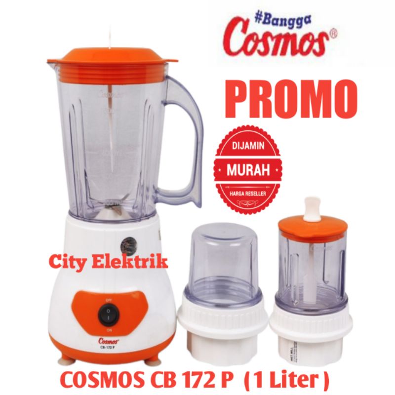 Blender Cosmos CB-172 P 3in1 Plastik ( 1 Liter ) Blender Cosmos Multi Fungsi